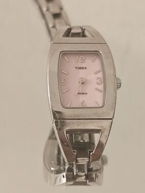 Timex Indiglo  Women's Stainless Steel Pink Dial Bracelet Watch